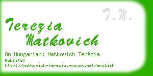 terezia matkovich business card